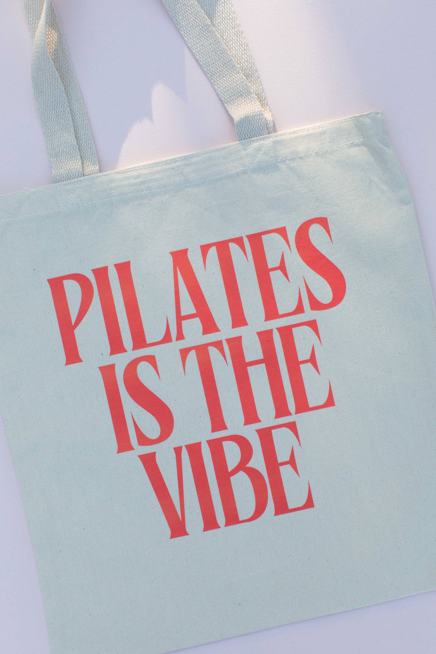 Pilates Vibe Tote Bag: Natural