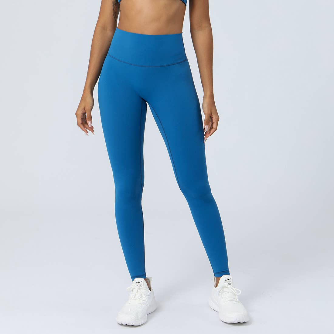 Women's High Waist Pilates Yoga Elastic Sports Leggings: Orange / M