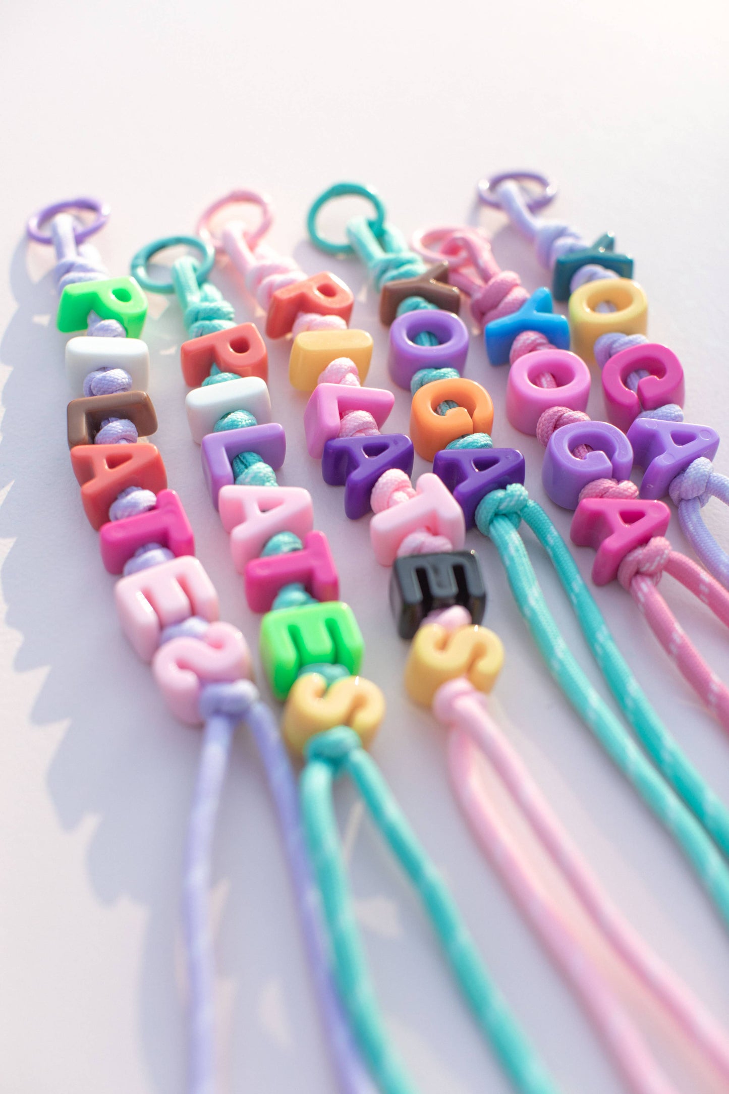 Yoga Pilates Block Letter Key Chain: Teal / Pilates