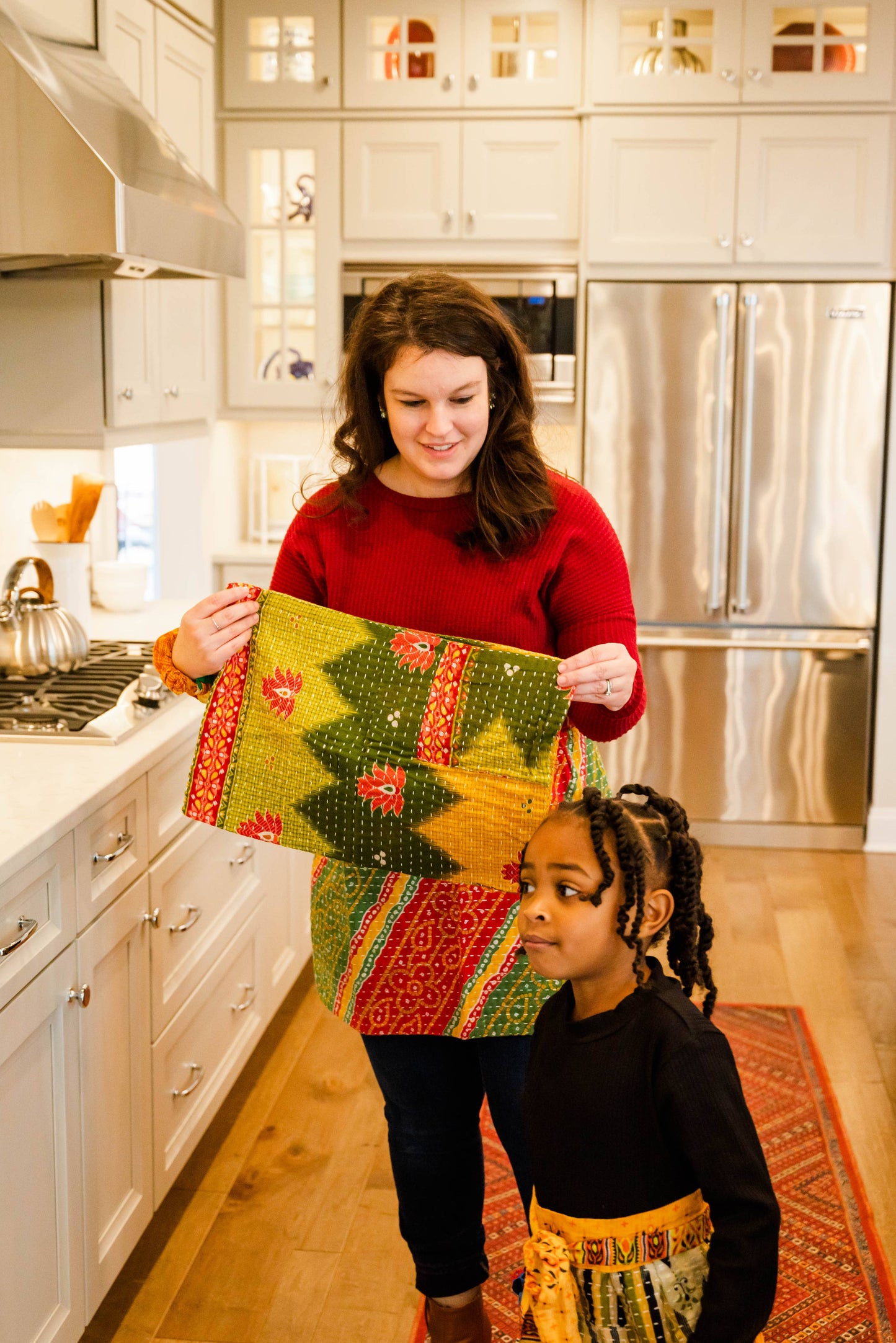 Kantha Kitchen Towel | Christmas
