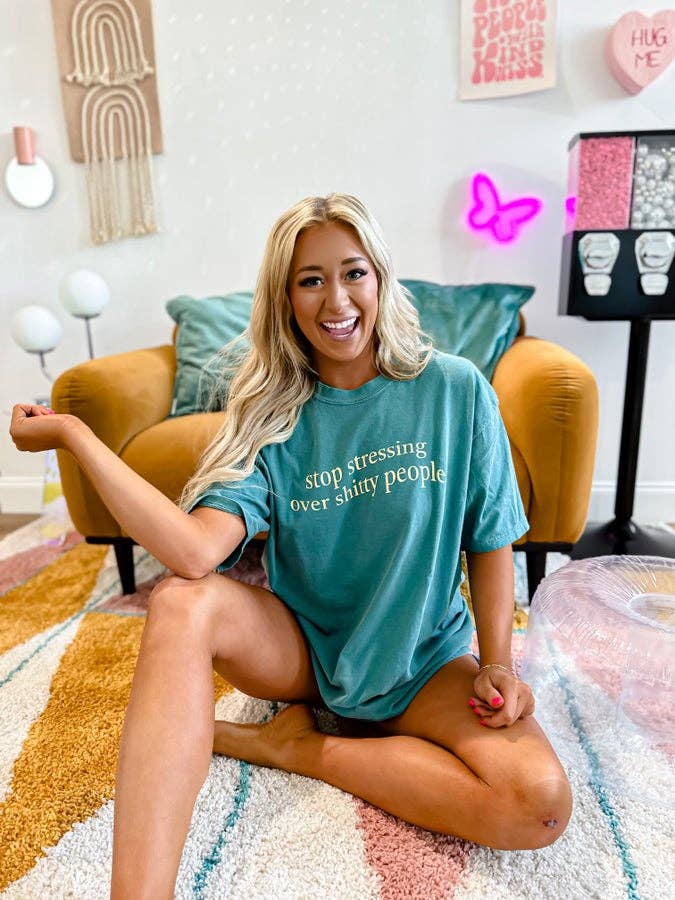 Stop Stressing Over Shitty People Graphic Tee: MEDIUM